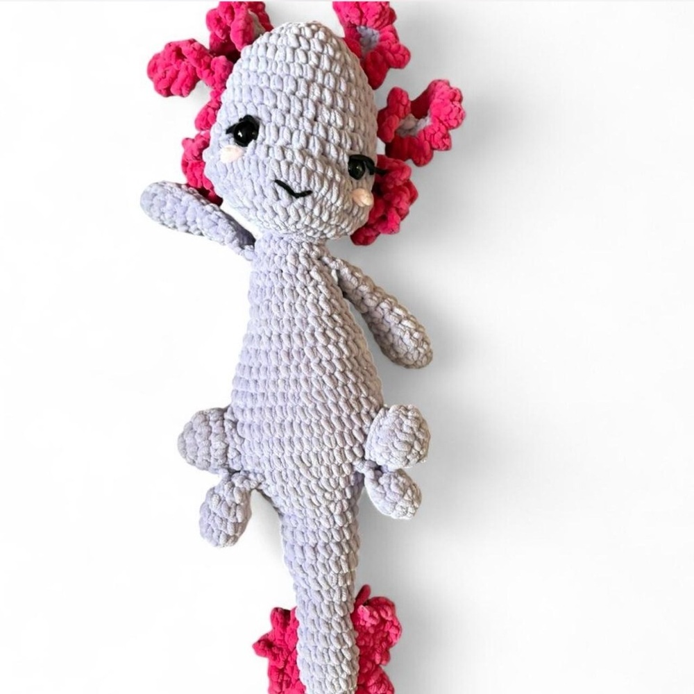 Plush Axolotl Stuffed Animal - Pink and Purple
